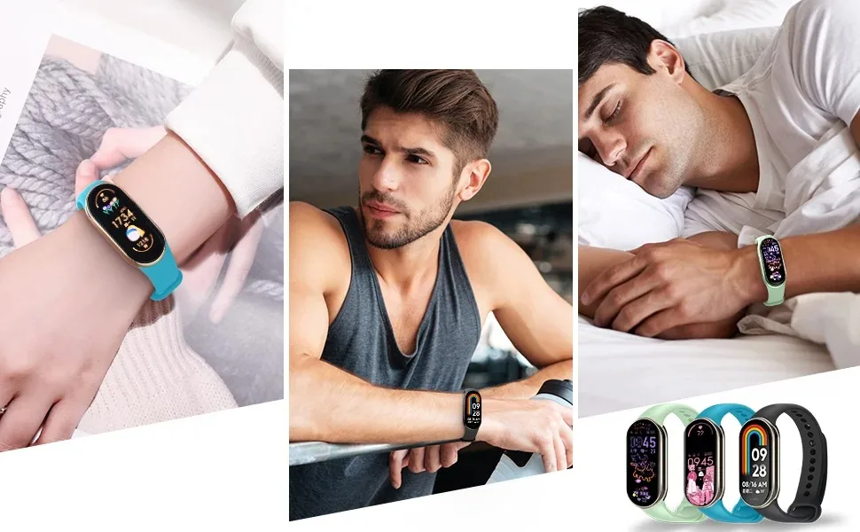 Silikonarmband für Xiaomi Mi Band 10 9 8 Sportarmband Gummi-Armband Pulseira Correas für Xiaomi Mi Band 9/8/10 Zubehör – Detail 1