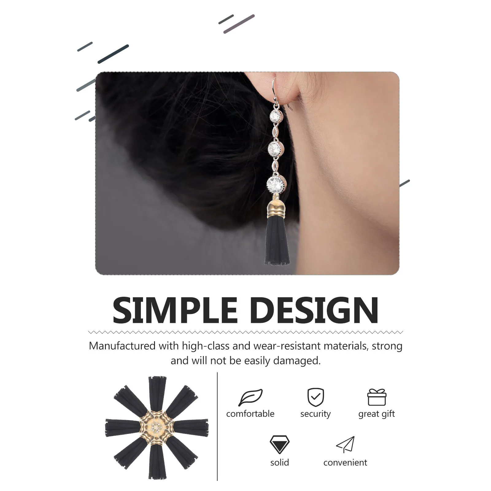 

100Pcs Tassel Pendants High-Quality Wear-Resistant for DIY Keychain Earrings Handbag Craft Supplies Bulk Charms