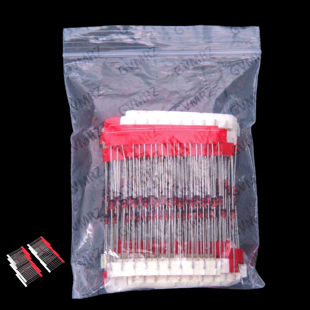 30Values 3V-47V Each 10PCS 3V6 3V9 4V3 4V7 5V1 1W Zener Diode Package Component Package DO-41 3V 3V2  5V6 6V2 6V8