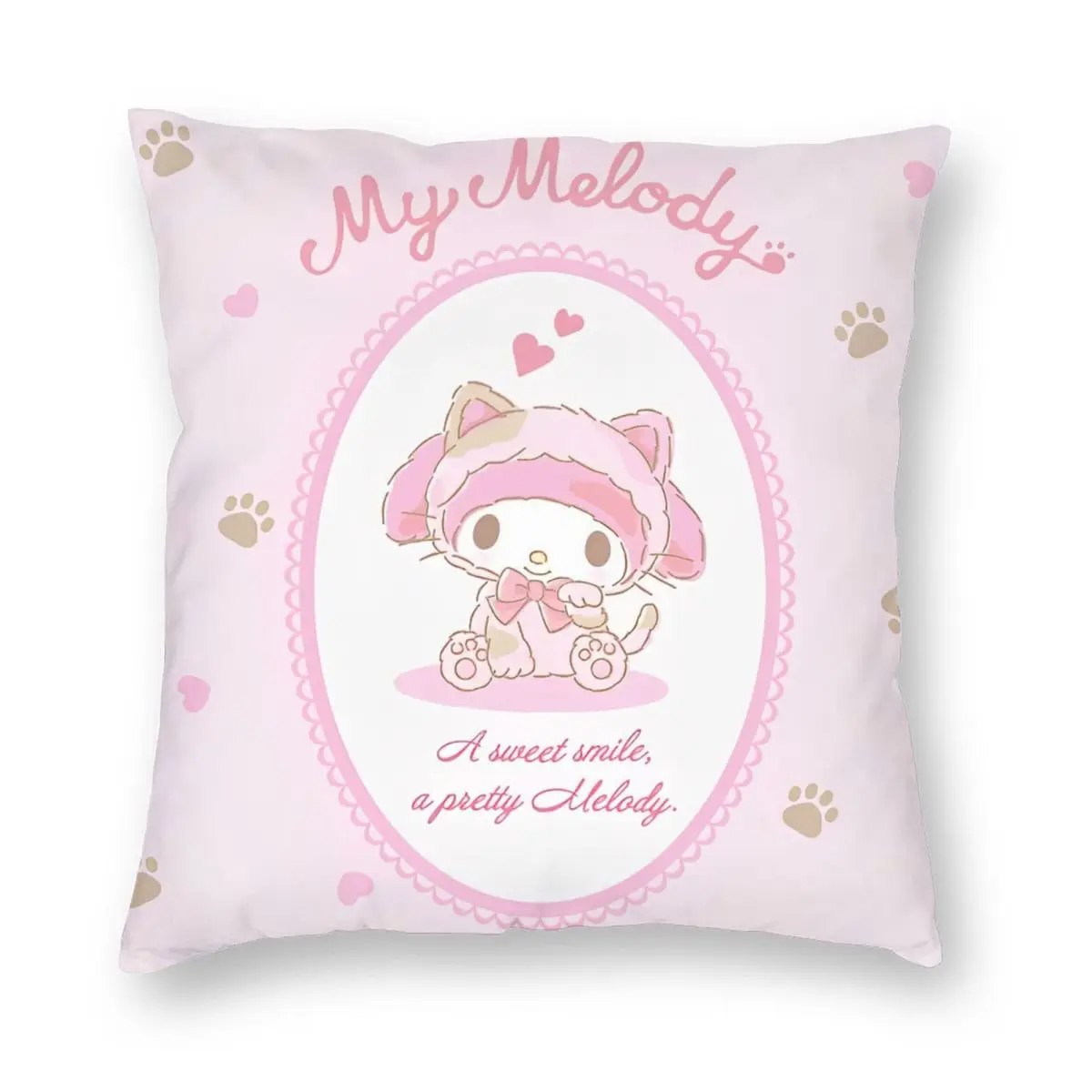 Sanrio Kawaii My Melody Pillowcase Printing Polyester Cushion Cover Decorative Anime Pillow Case Cover Home Dropshipping 40*40cm