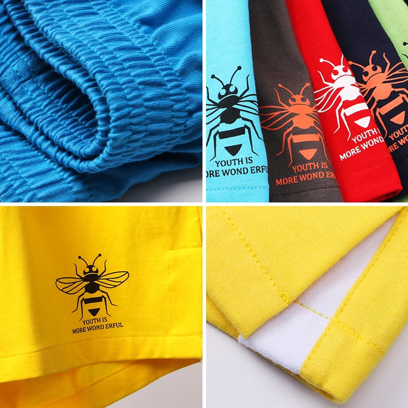 4-pack men's underwear men's boxers youth sports shorts breathable pure cotton loose boxer briefs personality men's  briefs