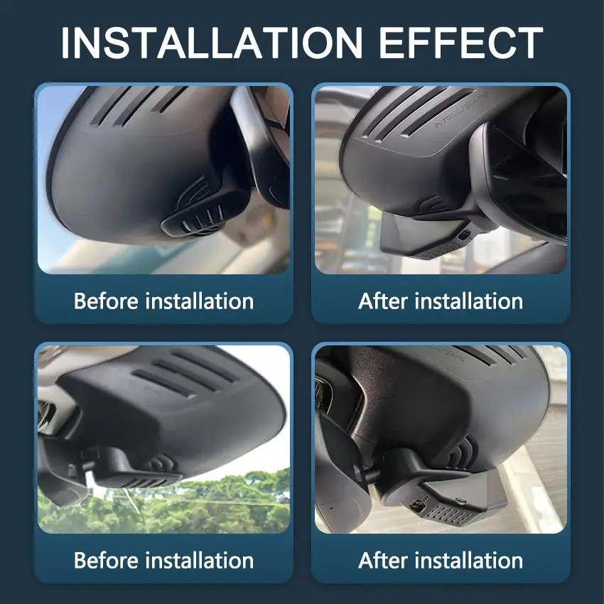 High Quality HD 4K 2160P Easy install Car Video Recorder Dash Cam Camera For Volvo XC60 S90 V90 V40 2017-2022 Wireless DashCam - view 2