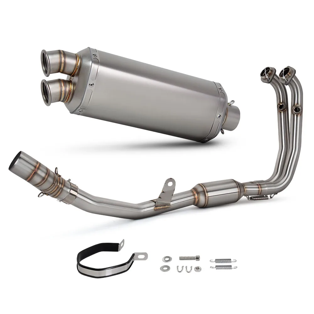 

STLFFor CFMOTOs 450MT ADV 450 MT Adventure Motorcycle Exhaust Stainless Full System Manifold S9 Double Outlet Muffler with DB Ki