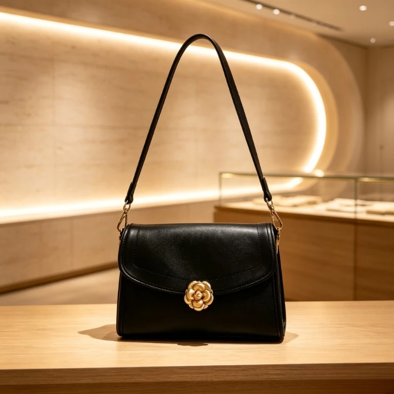 Modern Designer Women's Crossbody Bag, Soft Genuine Leather Handbags With Removable Chain, Shoulder Tote Messenger Purse