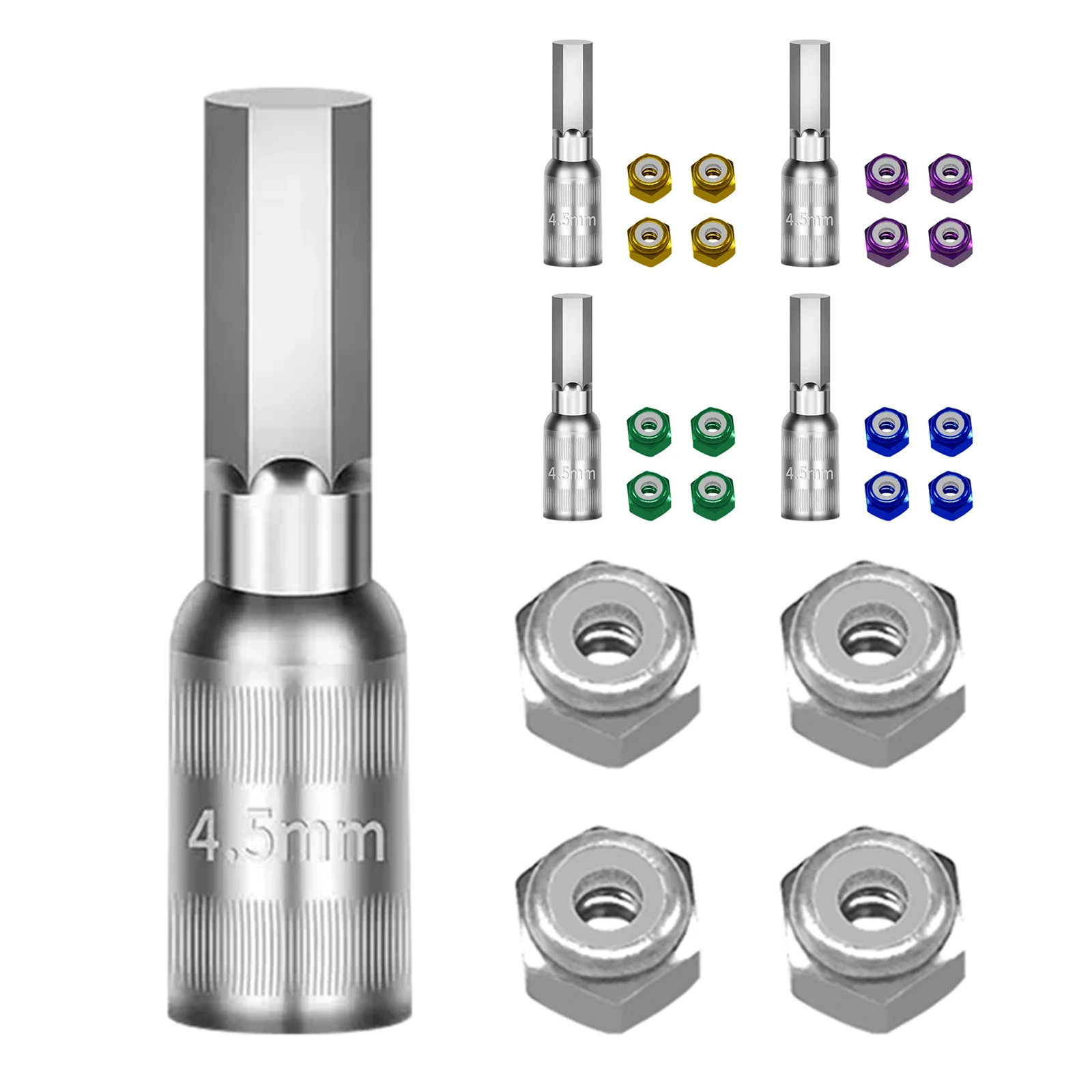 

GPM Wheel Nut 4Pcs and Wheel Nut Tool For AXIAL 1/30 SCX30 Ford Bronco Jeep