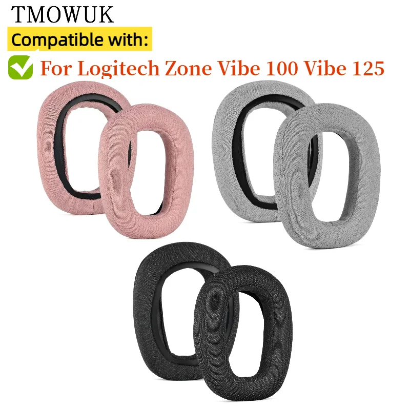 

For Logitech Zone Vibe 100 Vibe 125 Headphones Soft Foam Ear Cushions High Quality Replacement Protein Ear Pads