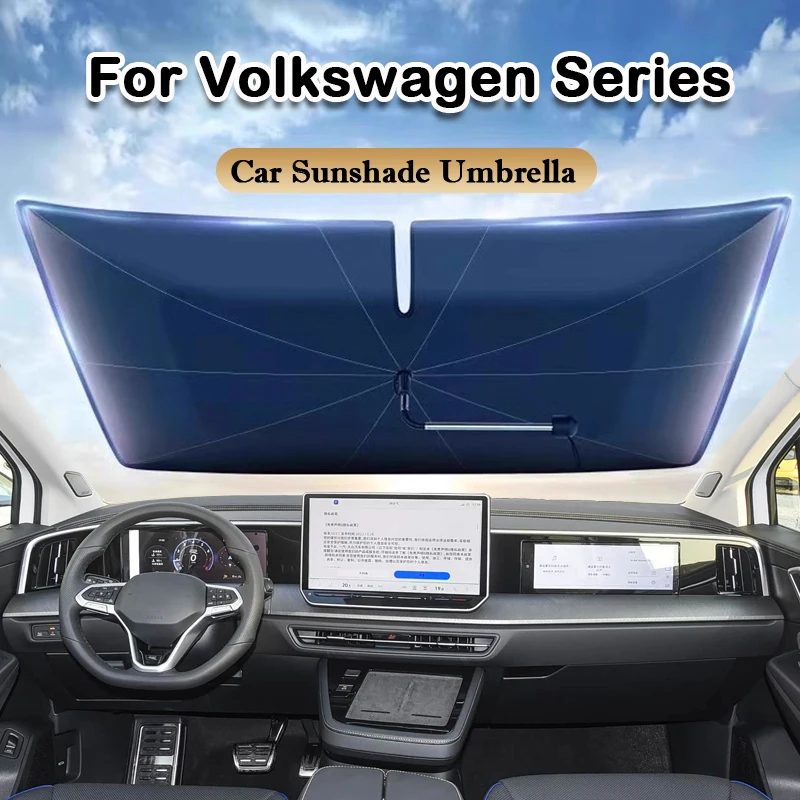 

Car Windshield Sunshades Front Shading Umbrella For Volkswagen VW iD.3 iD.6 iD.4X Talagon T-Roc Tayron Tacqua Golf Tiguan L Bora