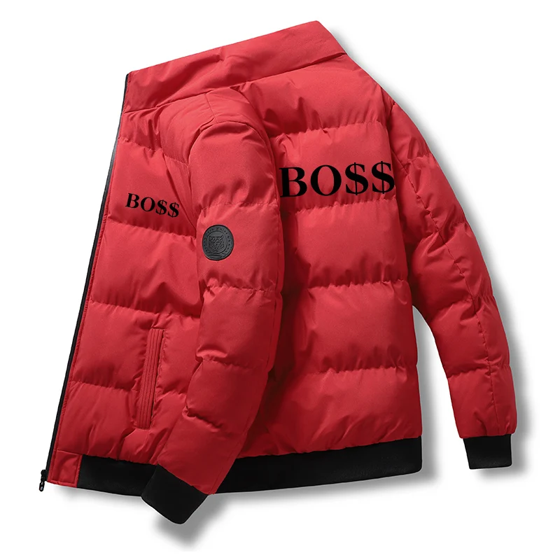 Winter men\'s zipper jacket fashionable warm racing casual windproof and cold proof fashionable top jacket comfortable clothes