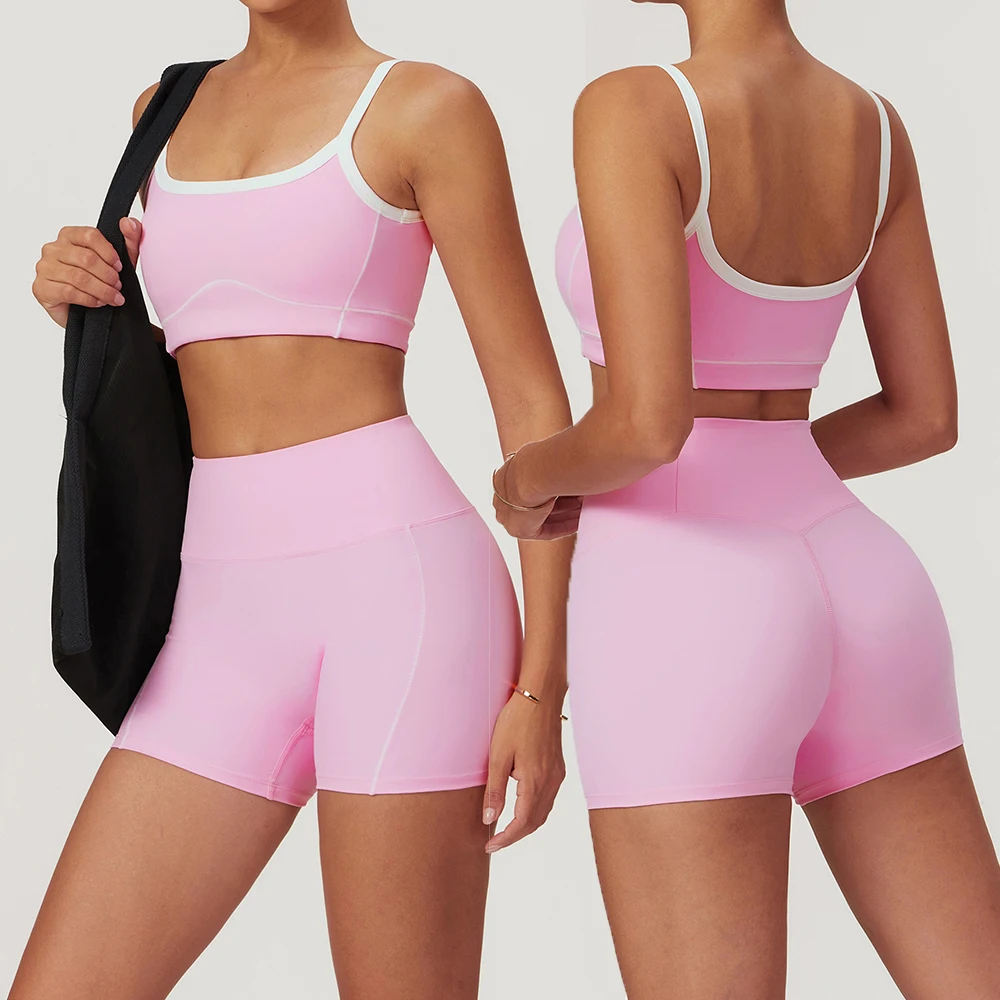 Conjunto de yoga para mujer, sujetador deportivo, mallas de entrenamiento para gimnasio, pantalones acampanados de cintura alta y anchos, pantalones