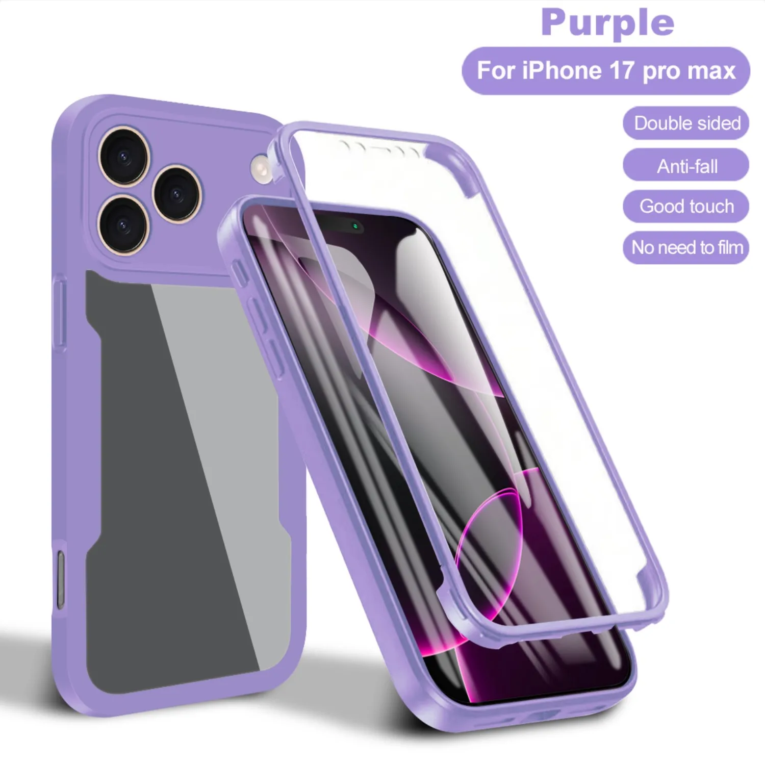 360°Shockproof Phone Case for Samsung Galaxy A02 M02 Built-in Screen Protector Transparent Back Anti-Drop Bumper Cover