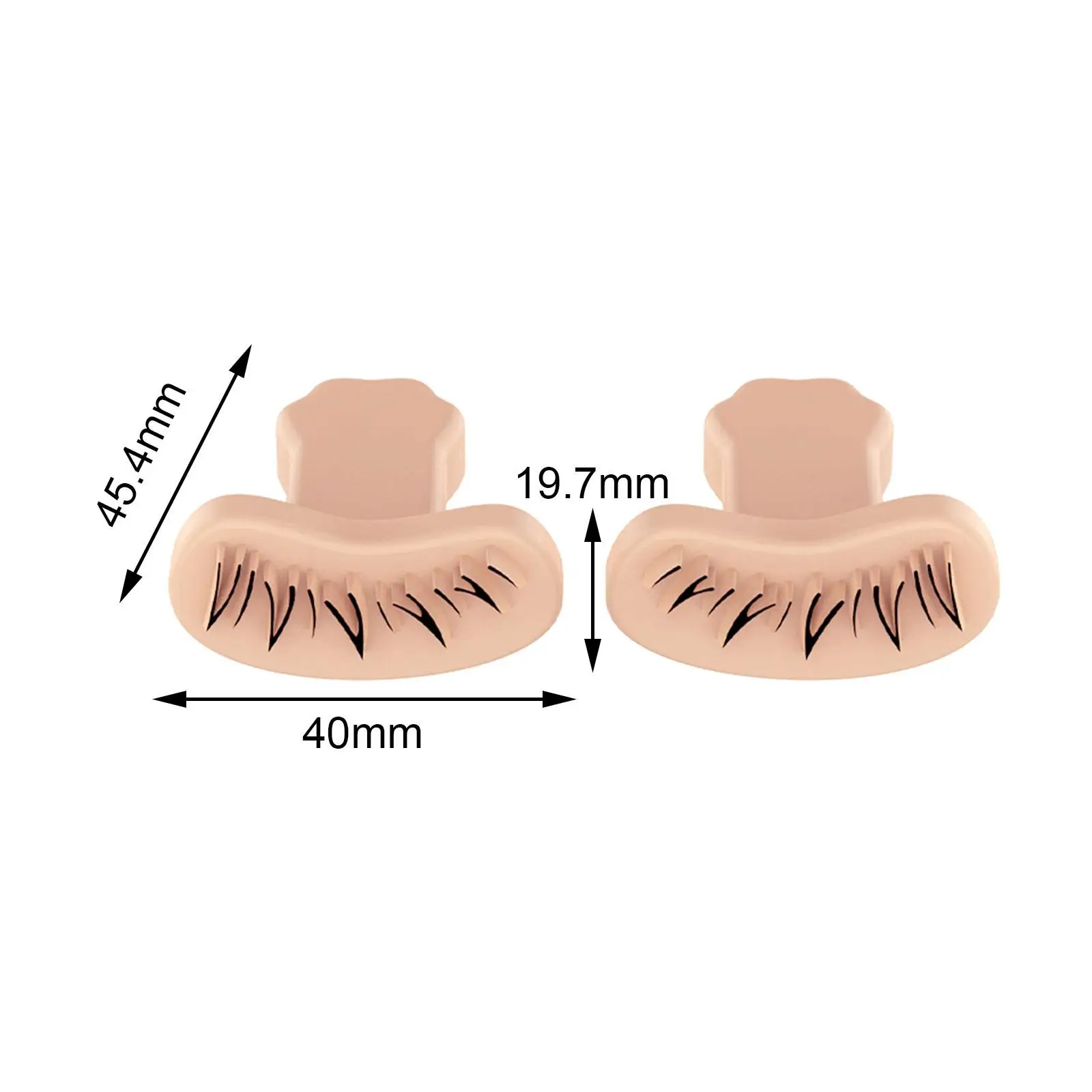 2Pcs under Eyelash Stamper, Lazy DIY Lower Lashes Eyelash Template for Beginner