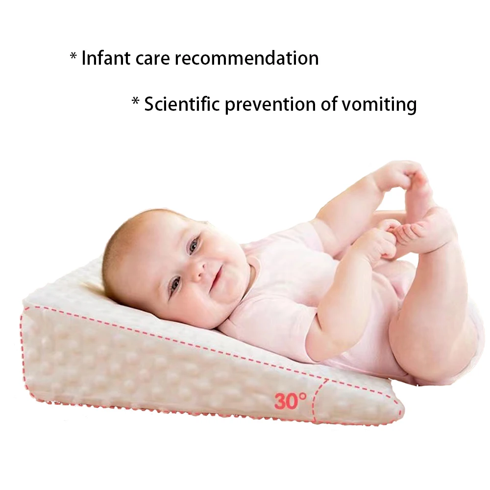 Wedge bed pillow with memory foam top Baby anti vomit slope pillow Sleep well Baby body support anti vomit bed