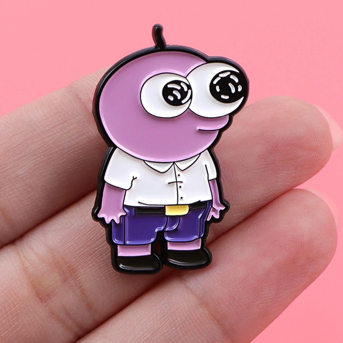 Smiling Friend Enamel Pins Comic Animated Badge Brooch Backpacks Fashion Metal Creative Lapel Decoration Jewelry Gift For Friend