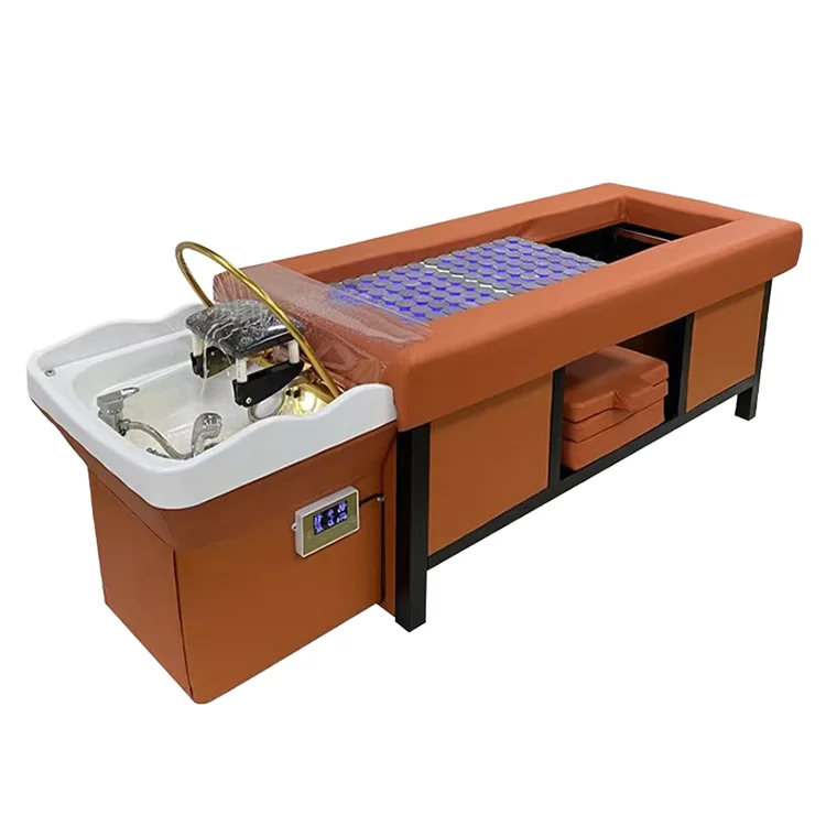 Moxibustion Head Therapy Bed Hair Salon Massage Shampoo Bed With Pedicure