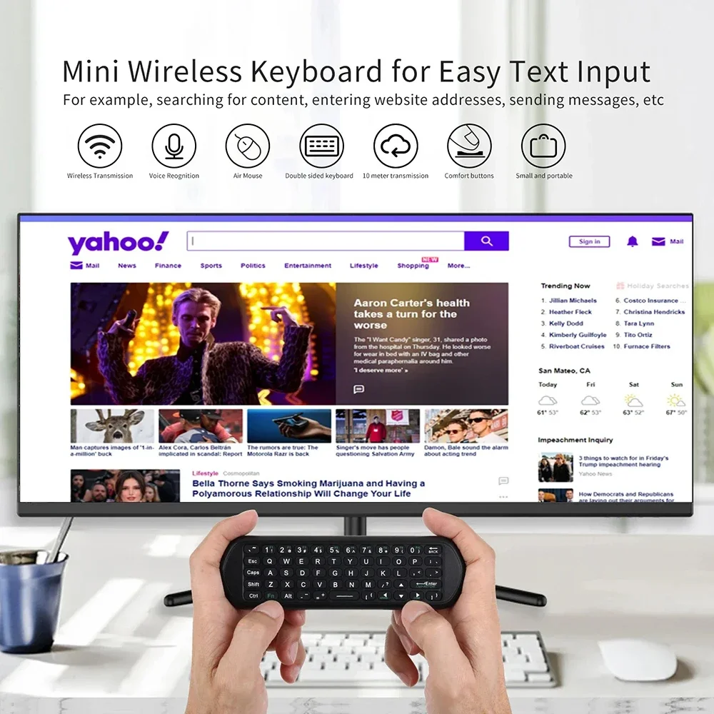 

Воздушная мышь, гироскоп, пульт дистанционного управления, 2,4G, Bluetooth, двухрежимная клавиатура, мини-клавиатура, USB-приемник для Android Smart TV Box, ПК