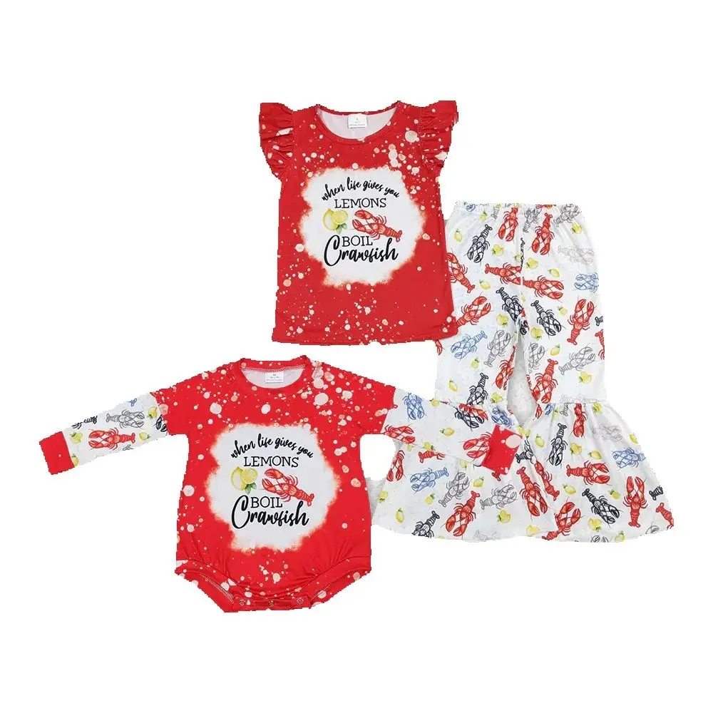 

Baby Girls Crawfish Lemons Sibling Designs Clothing