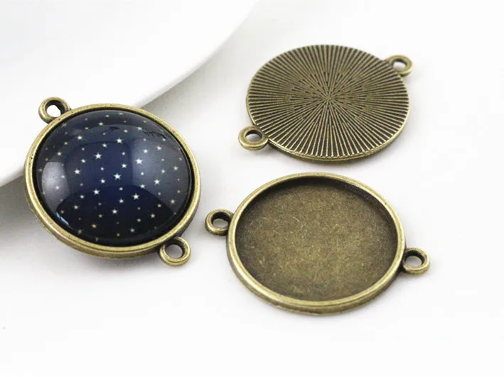 10pcs 20mm Inner Size Antique Bronze Classic Style Cabochon Base Setting Charms Pendant (D3-08)