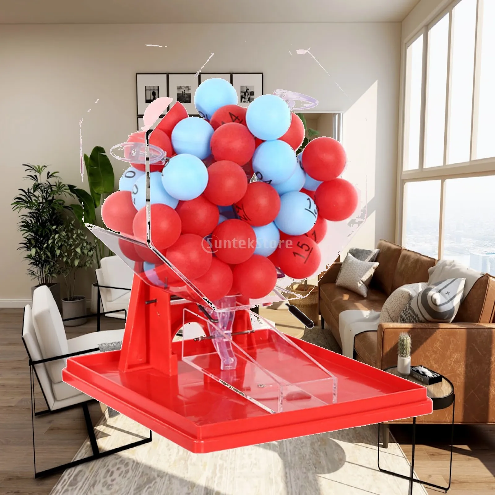 

Lotto Ball Machine Game Cage and Balls Bingo Machine Lottery Machine for Number Balls Picking Home