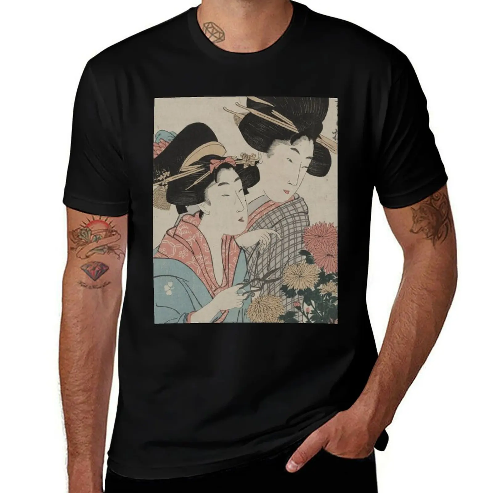 

September - Utamaro Kitagawa - 1890 T-Shirt cotton t shirt man t shirts for man cotton t shirts designer T-shirt