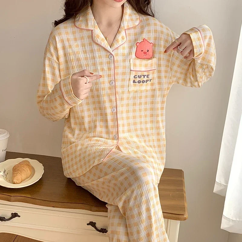 Sanrio pajamas cartoon pure cotton two-piece set Mingchuang Youpin loungewear silk pajamas women's cartoonSanrio women's pajamas