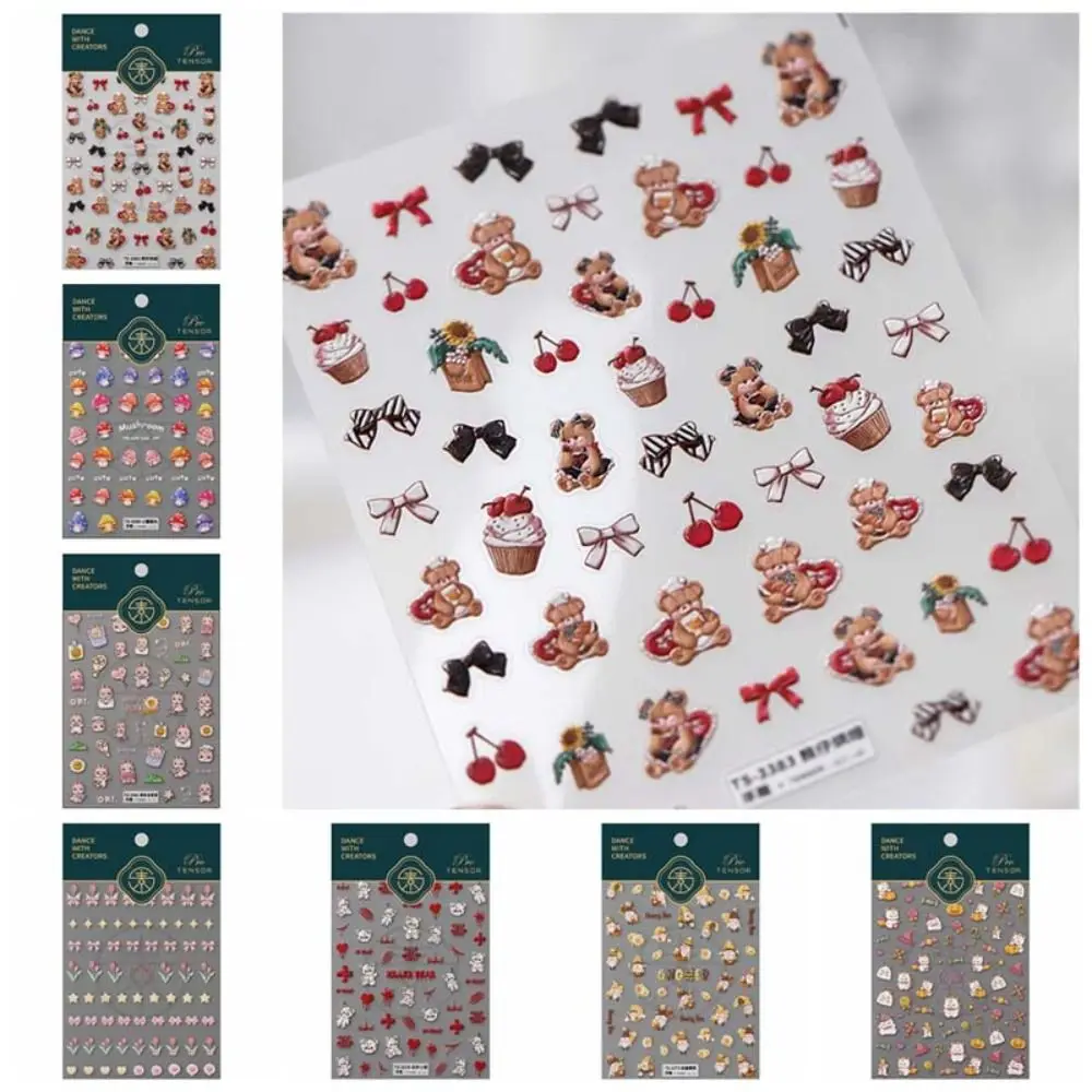 

Nail Art Supplies Cartoon Bear Nail Stickers Manicure Ornaments Nail Accessories Flower Nail Decorations Cartoon Nail Charms