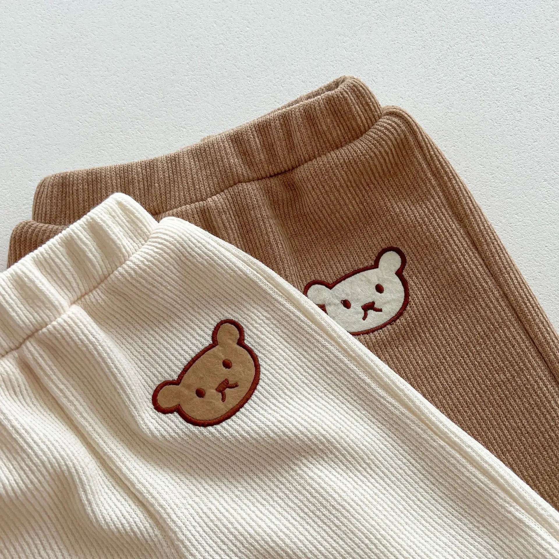 0-3T Newborn Kid Baby Boy Girl Clothes Set Bear Print Pullover Top Sweatshirt Pant Suit Cotton Two Piece Set 2pcs Outfit