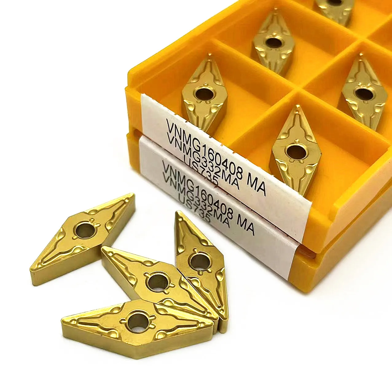 Herramienta de torneado externo VNMG160408 VP15TF VNMG160408 UE6020 US735, inserto de carburo, CNC, herramienta de torneado de metal, inserto VNMG
