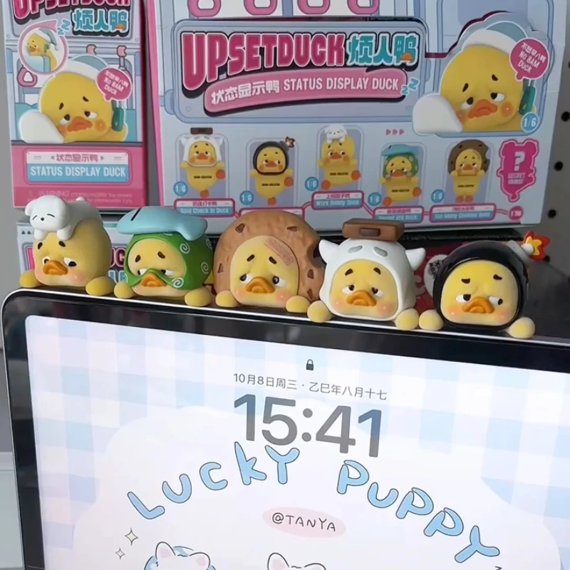 

Upset Duck Blind Box Status Dispiay Duck Series Toys Surprise Mystery Box Kawaii Mini Duck Аниме Фигурки Настольный Декор Кукла Подарок