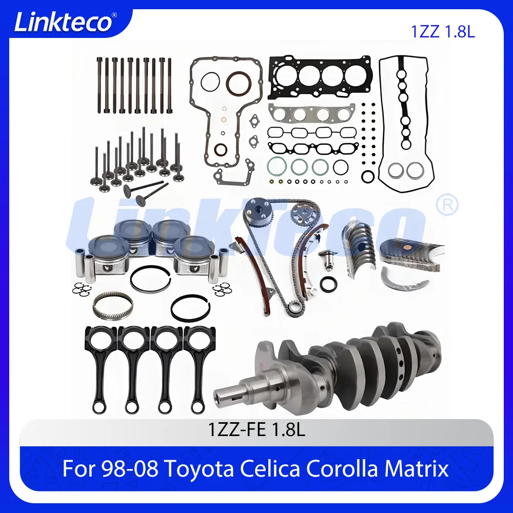 

Overhaul Kit Crankshaft Connecting Rod Full Gasket Set Bolt Timing Kit For 1ZZ-FE 1.8L 98-08 Toyota Celica Corolla Prizm Vibe