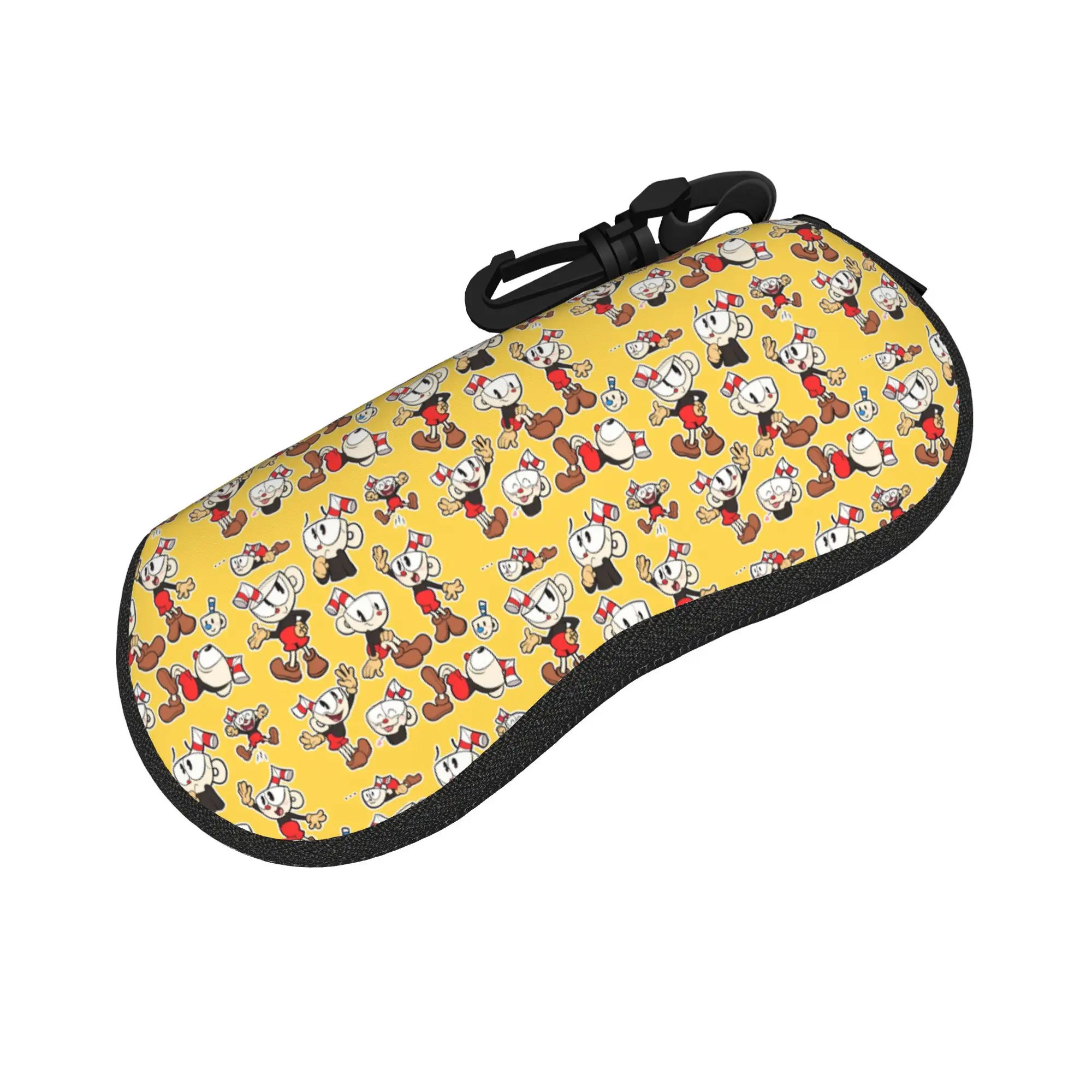 

Custom Hot Classic Anime C-Cupheades Eyeglass Glasses Case Men Women Soft Vintage Sunglasses Protective Bag