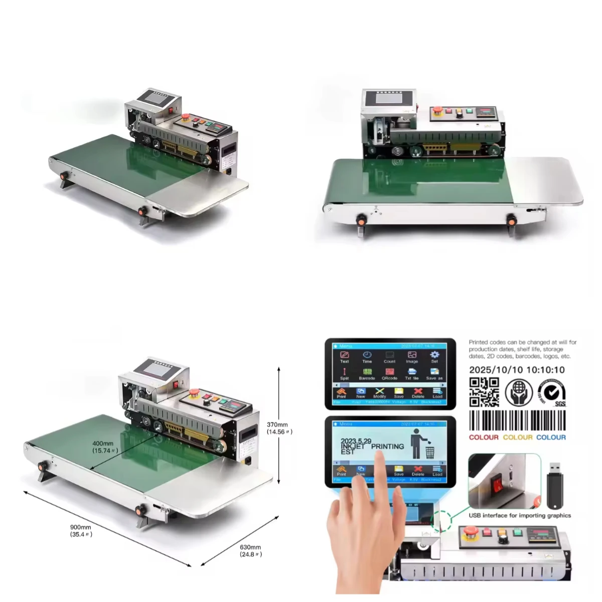 

STLFR-1600 Stainless Steel Widening Automatic Continuous Horizontal Plastic Film Bag Continuous Tape Sealing Machine