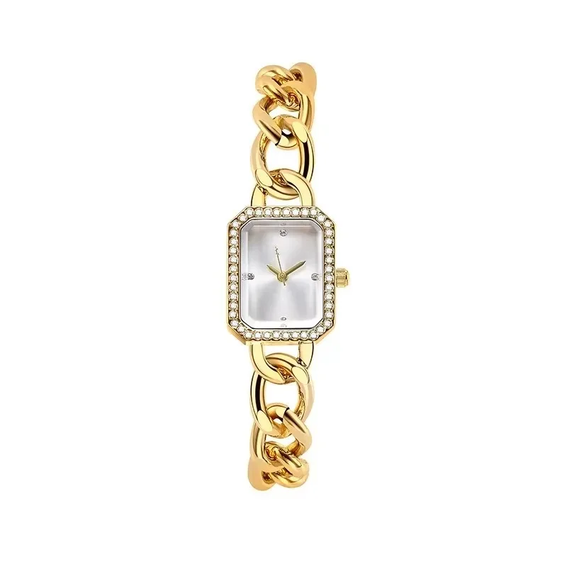 Women's Watches Rectangular Bracelet Vintage Simple Rhinestone Quartz Wristwatch Multicolor Small Dial Clock Relojes Para Mujer