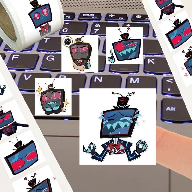 

500Pcs Hazbin Hotel Vox Meme Roll Stickers, High-Definition DIY Decals for Journal & Desk Decor Anime Merch Adhesive Stickers