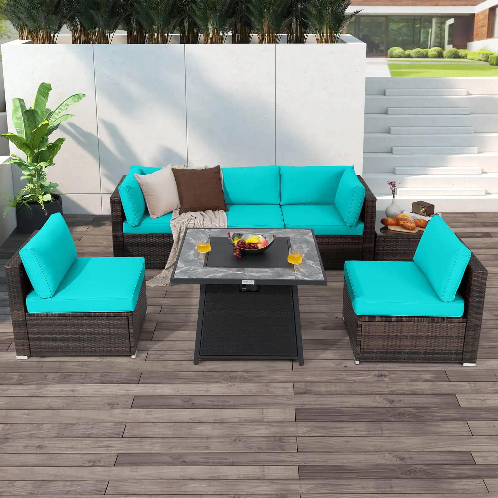 7 PCS Patio Furniture Set with 35