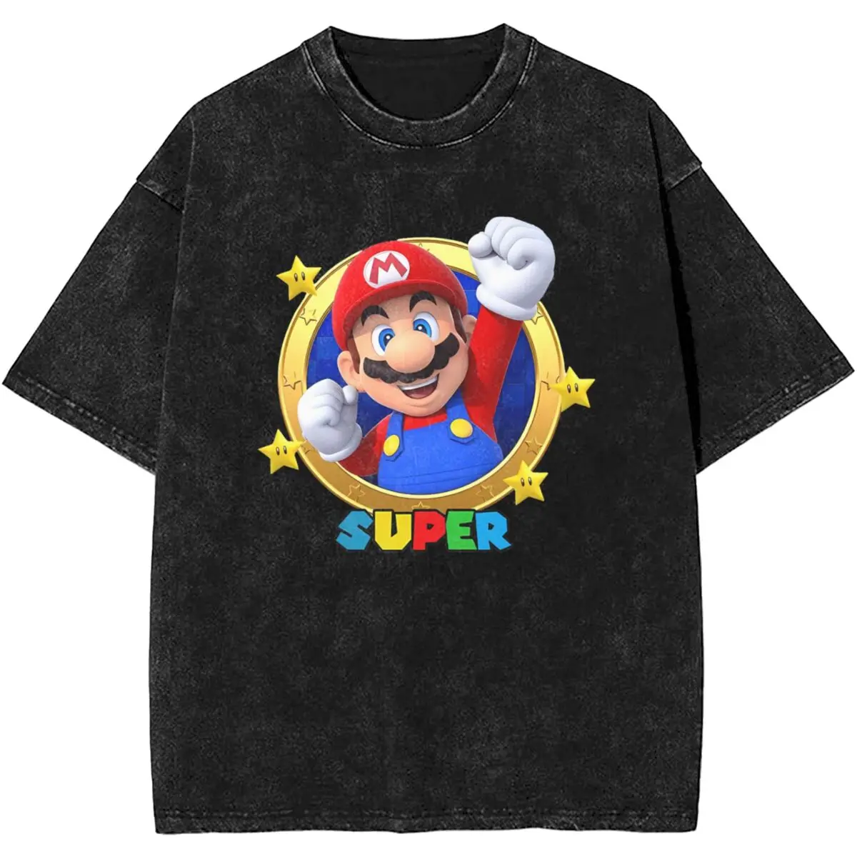 

Super Mario T Shirt Hip Hop T-Shirts Short Sleeve Y2K Fun Tops Summer Cotton Crew Neck Oversized Clothes