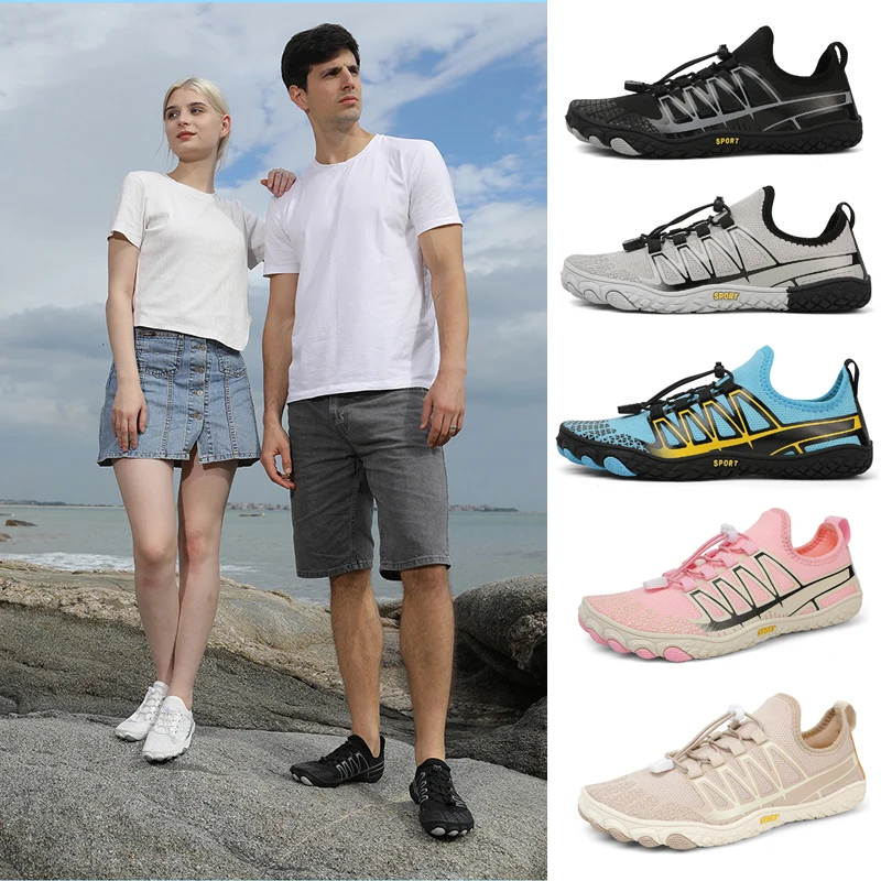 Summer Men Women Beach Barefoot Shoes Non-slip Breathable and Quick Drying Aqua Shoes Outdoor Swimming Training Gym Running