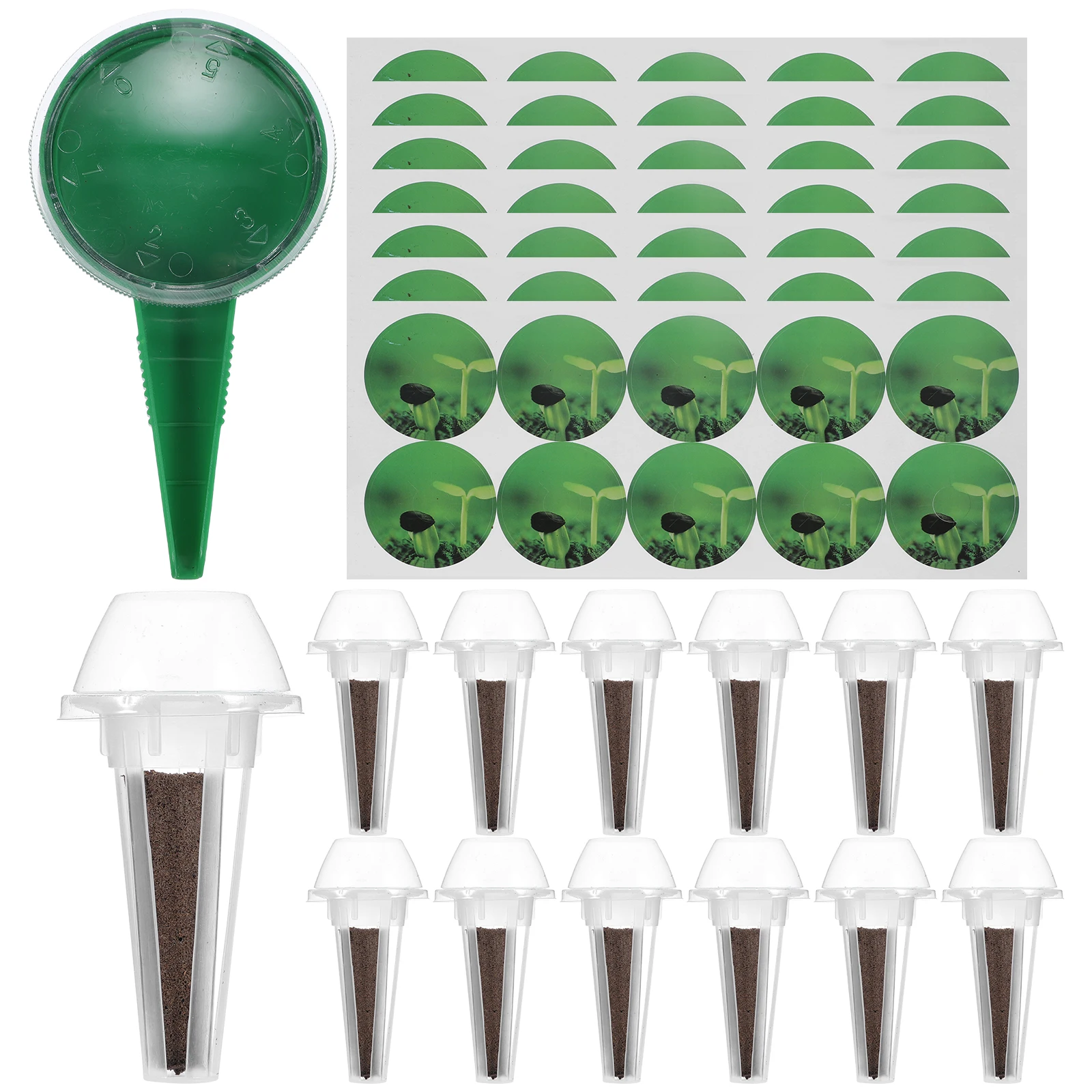 1 set Hydroponic Net Pots With Humidity Domes Grow Baskets For Indoor Hydroponic System Micro Container Garden