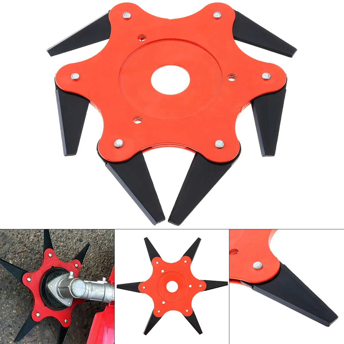 Double-sided Blade Head Alloy Trimmer Metal Blades Lawn Mower Irrigation Cutter Manganese Steel Blade Weed Hoe General Fittings