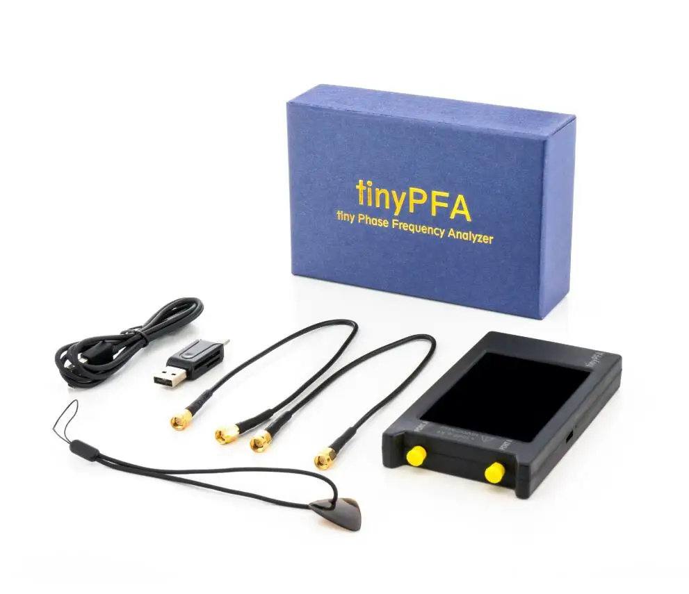 TinyPFA  Phase Frequency Analyzer 1M -300 MHz +4inch Touch LCD +  Battery and Box Support  TimeLab