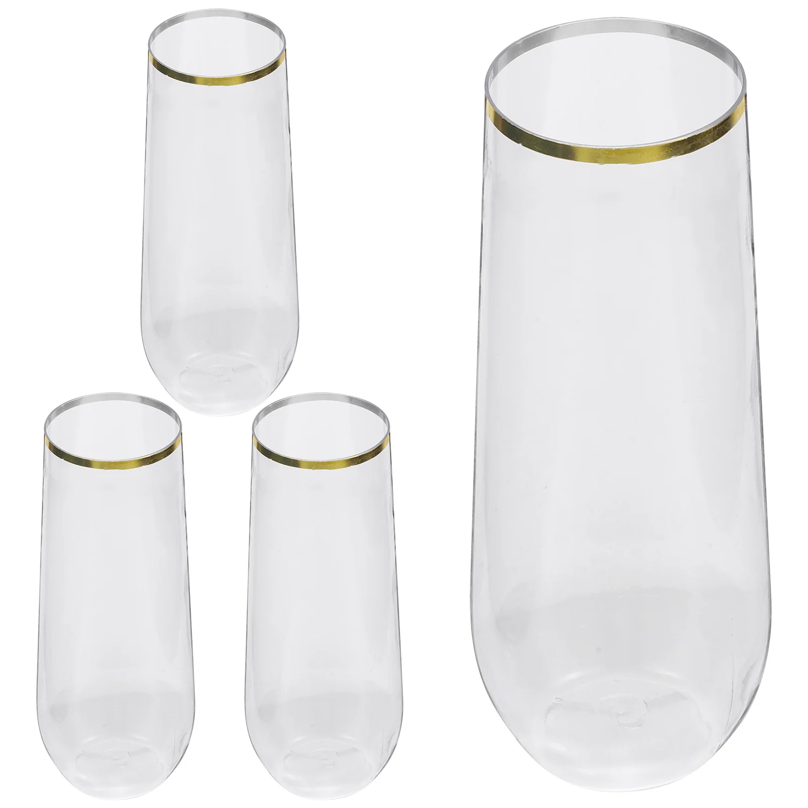 

4 Pcs Salad Cup Water Glasses Party Plastic Clear Goblets Cups for Parties Beverage Holders