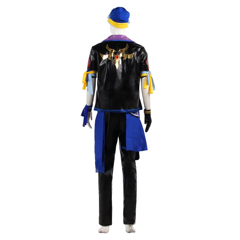 FF6 Locke Cole Cosplay para homens, uniforme punk retro, terno de Halloween, festa de carnaval, streetwear, roupas de combate