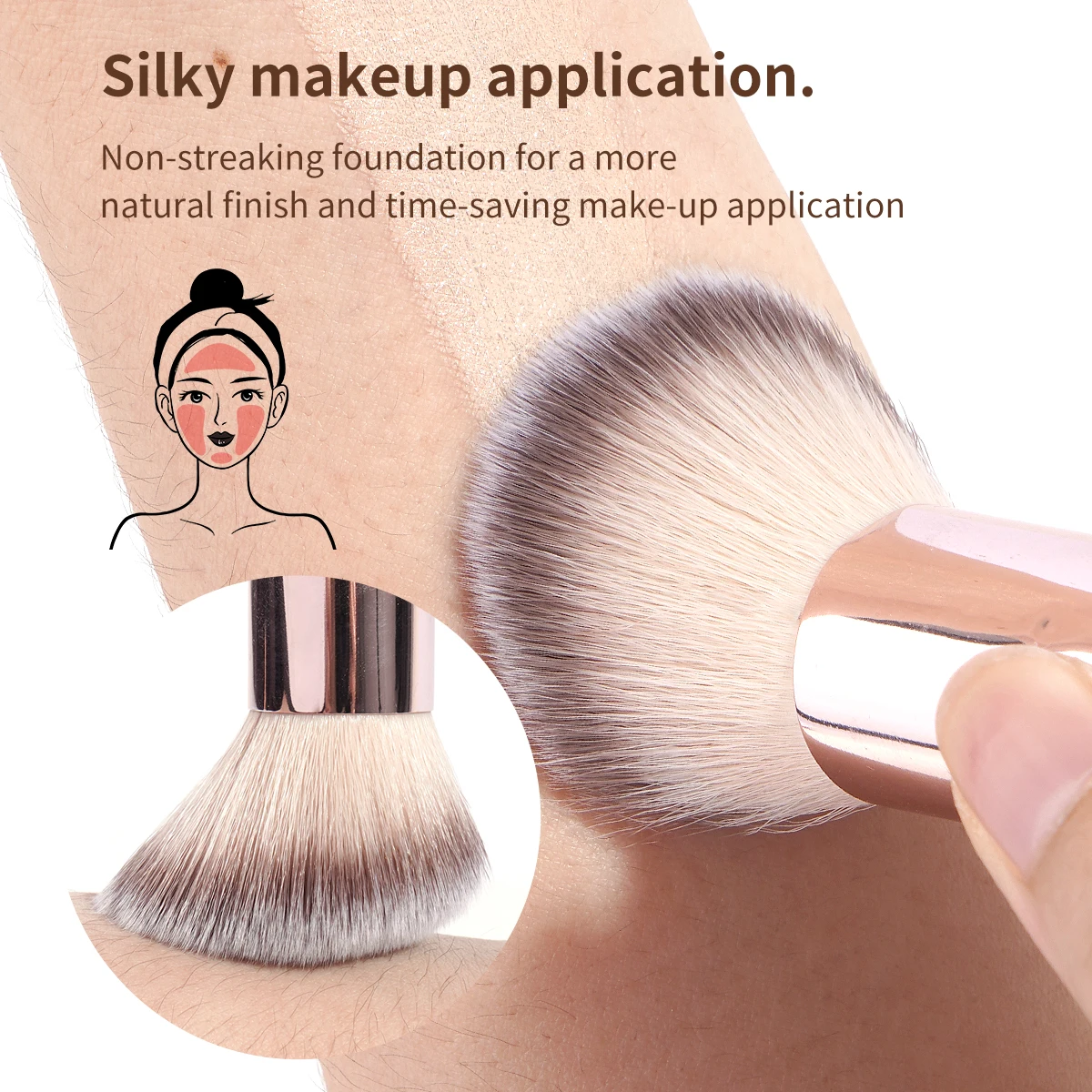 MAANGE-Pincéis de maquiagem angular, cabelo sintético premium, contorno facial, pó bronzeador, lustrando, amigo da pele, ferramentas de maquiagem