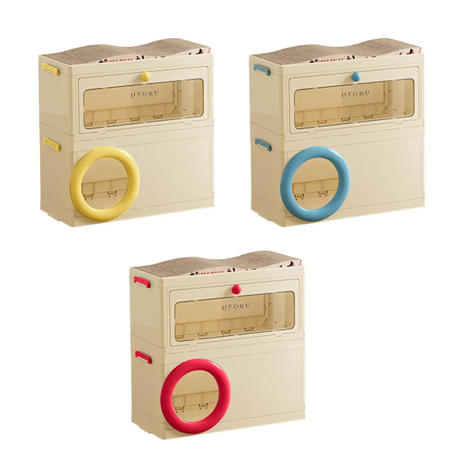 

Cat Scratcher House Furniture Protection Cat Box Cat House with Storage Bin