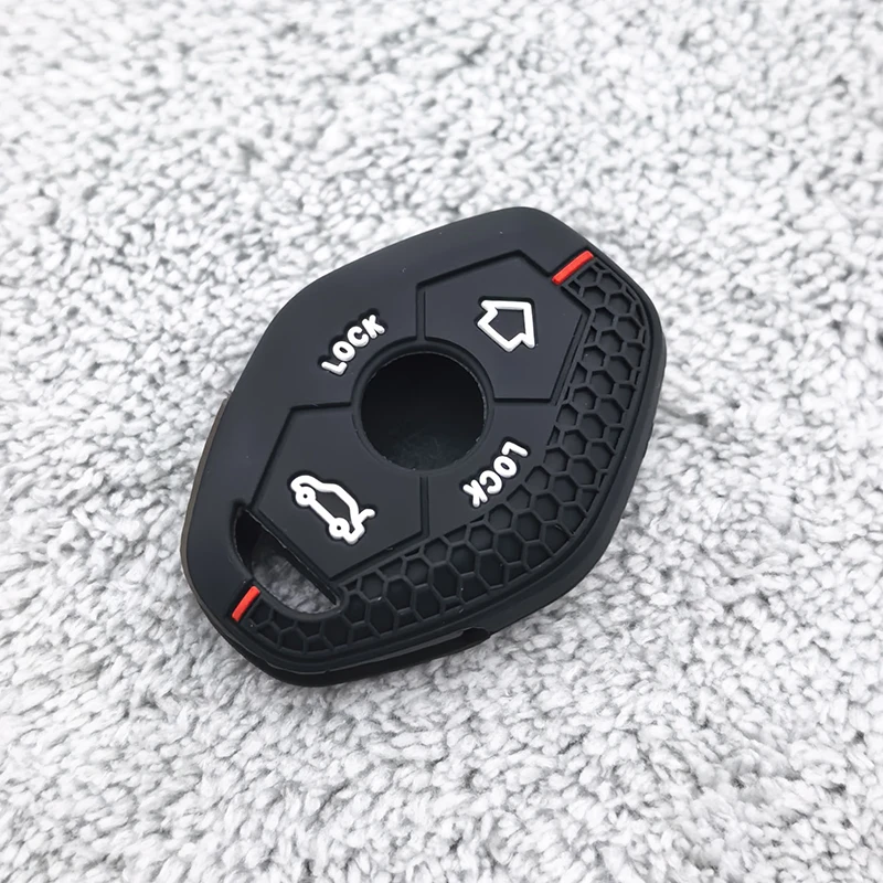 Silicone Remote Key Case Cover for BMW X3 X5 Z3 Z4 3 5 7 Series E38 E39 E46 E83 1998 1999-2005 Car Styling Keychain Fob Shell