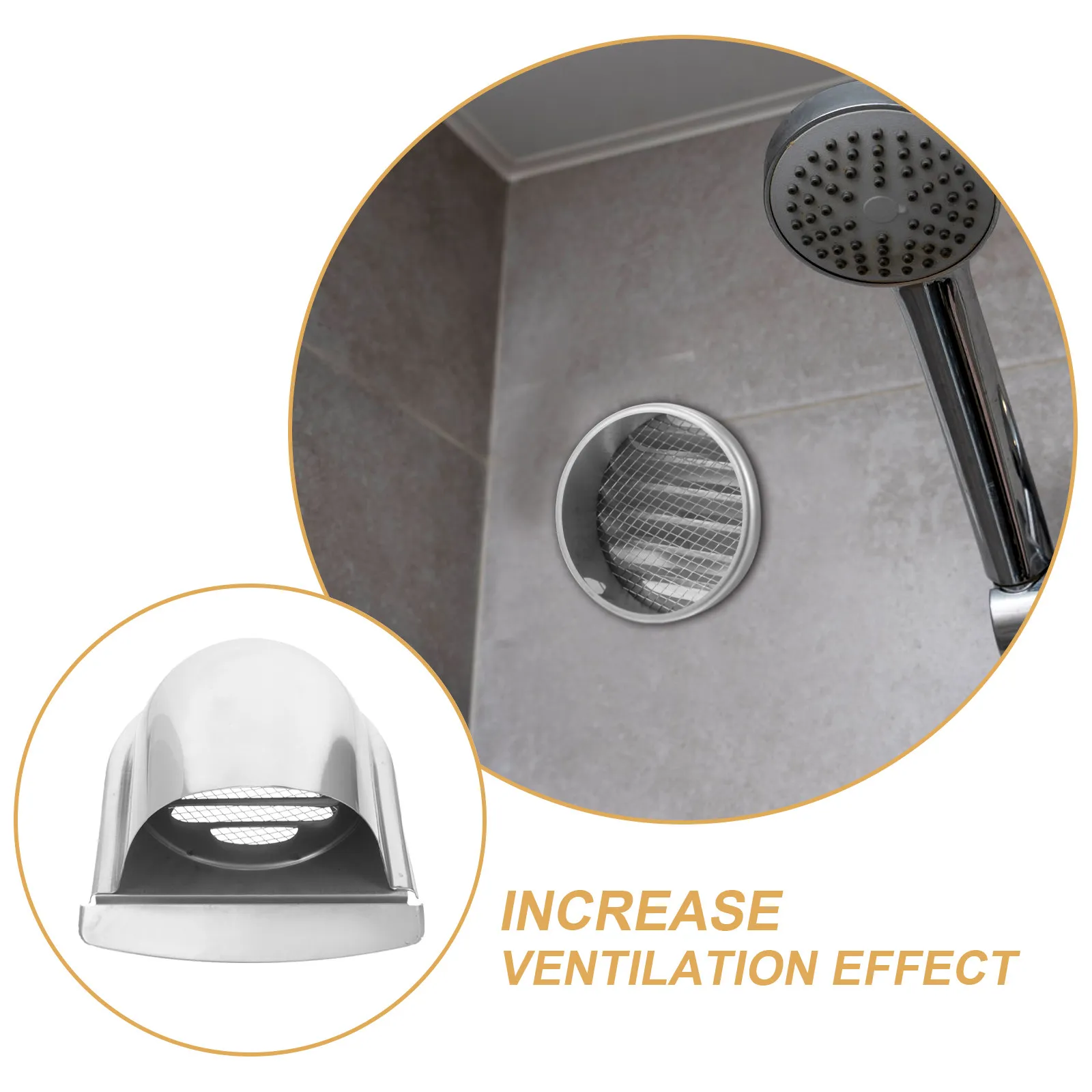 Universal Stainless Steel Chimney Cap U-Shaped Design Rainproof Breathable Vent Cap Round Hood for Roof Vent Chimney Accessories