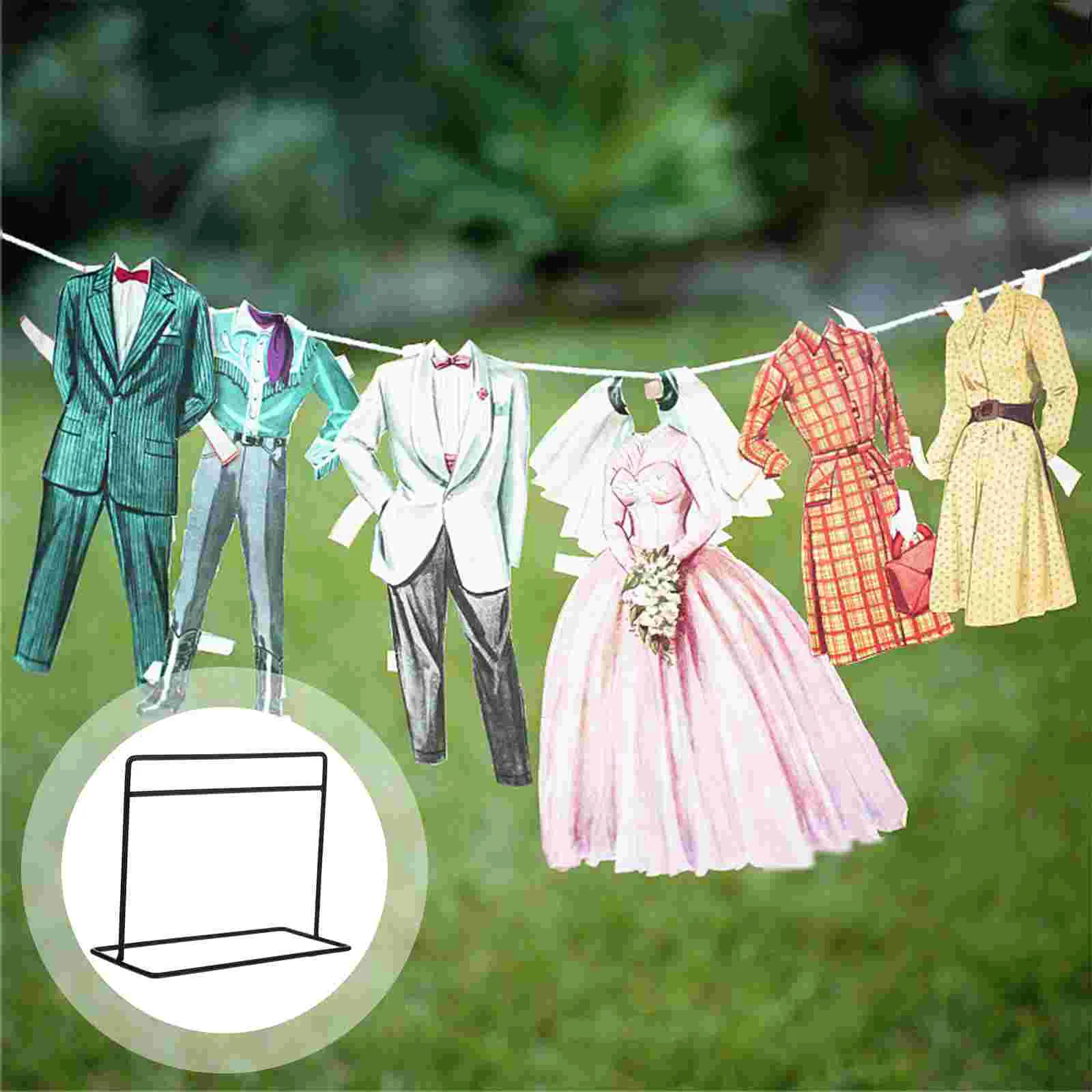 

3pcs Garment Rack Clothes Hanger Mini Coat Hanger Display Rack Miniature Model Furniture Accessories