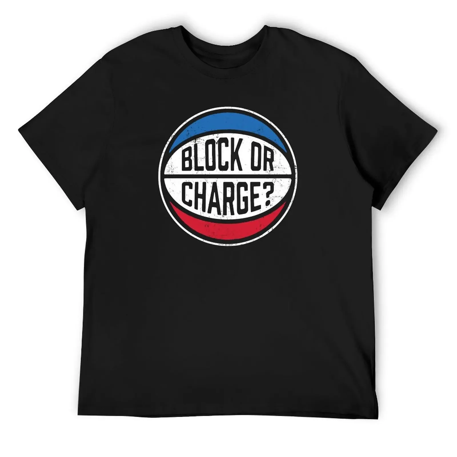 BLOCK OR CHARGE - vintage - retro - distressed T-Shirt new edition plus sizes mens graphic t-shirts big and tall