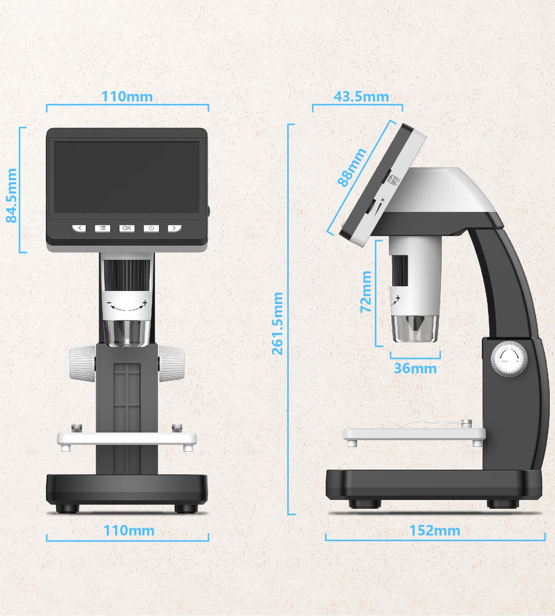 LCD Microscope 4.3\