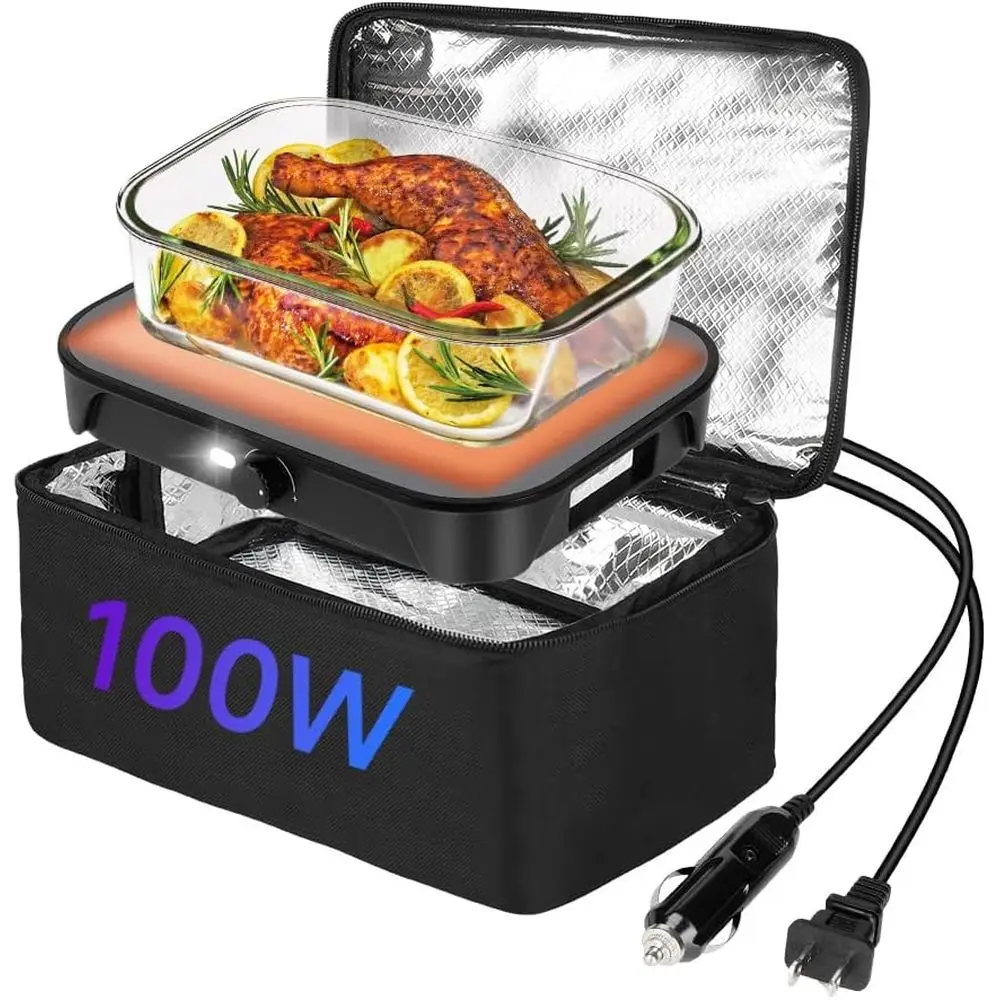 

Регулируемый подогреватель еды 100 Вт, 12В/24В/110В, электрический ланч-бокс для взрослых, персональная микроволновка для разогрева/подогрева и приготовления пищи
