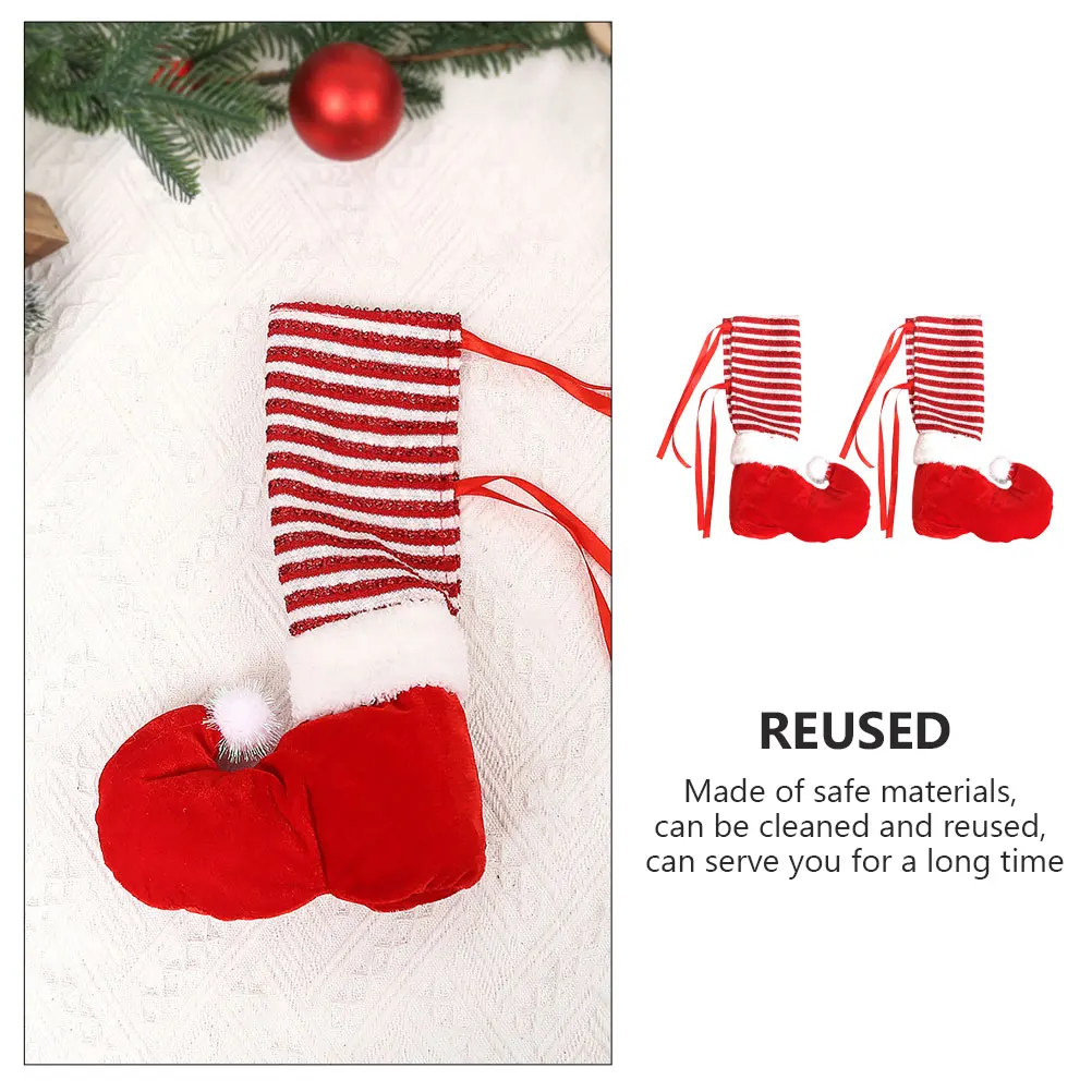 

Indoor Table Leg Cover Christmas Decoration Outdoor niture Protectors Red Covers